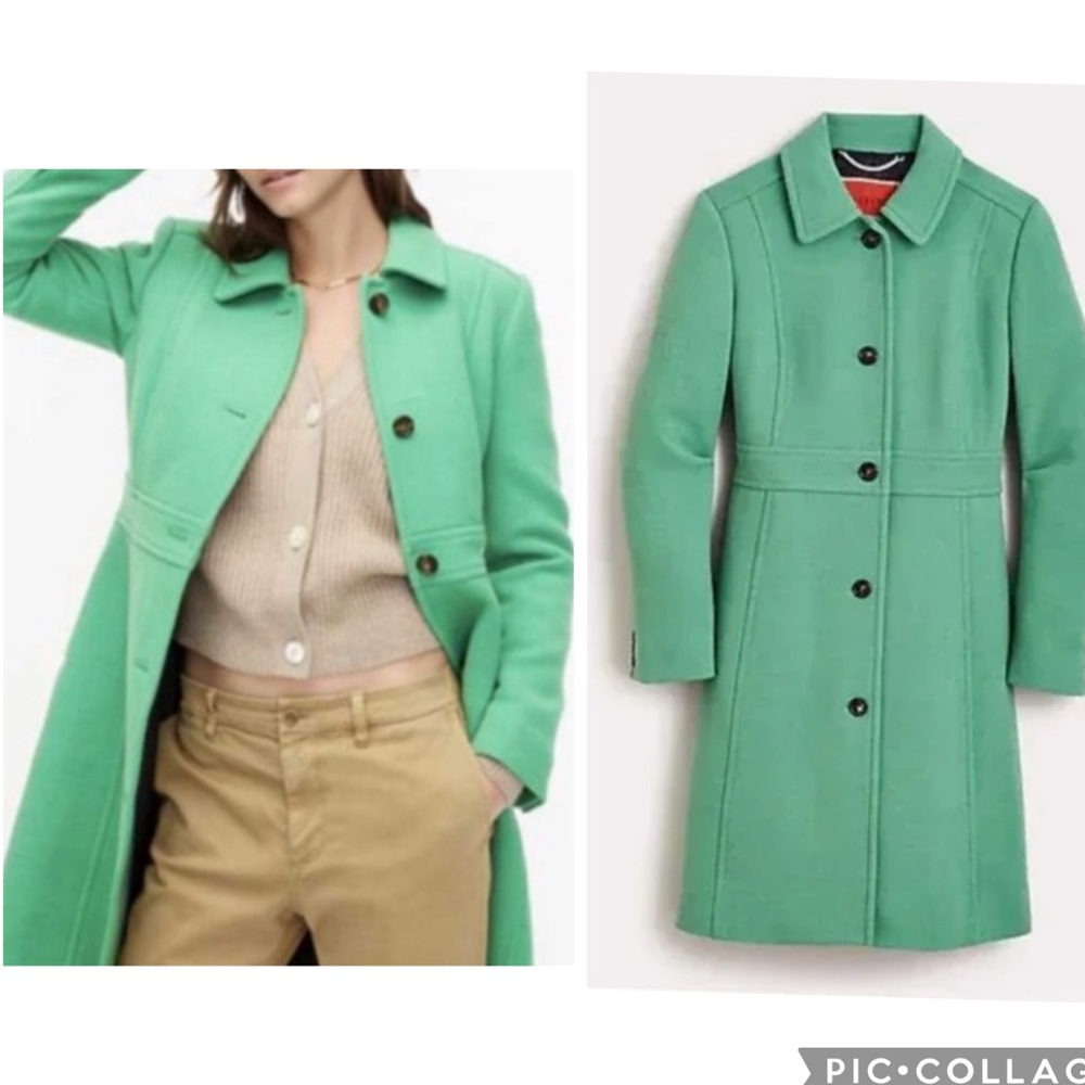 J. Crew Classic Lady Day Coat Italian Double Cloth with Thinsulate